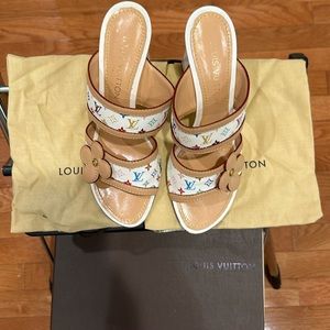 Louis Vuitton monogram multicolor classic floral sandals